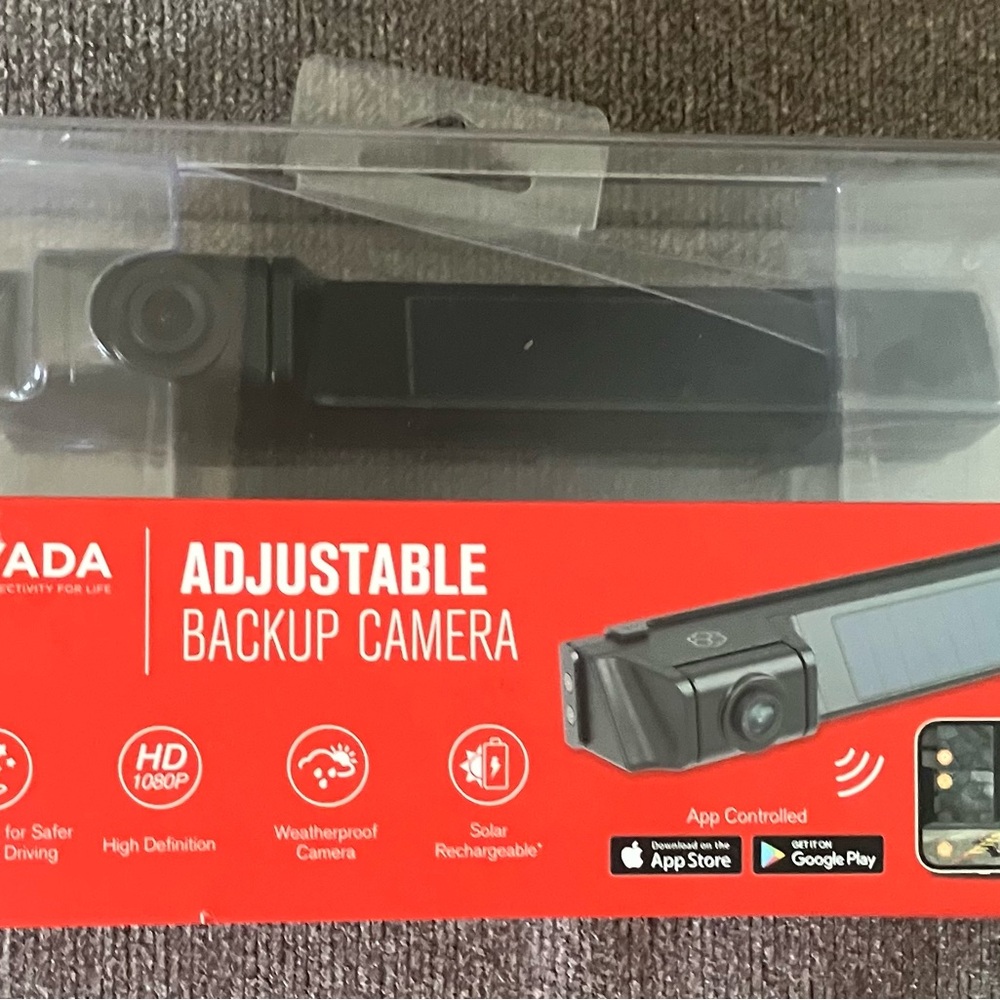 YADA Wireless Adjustable Backup Camera Solar Powered App Controlled